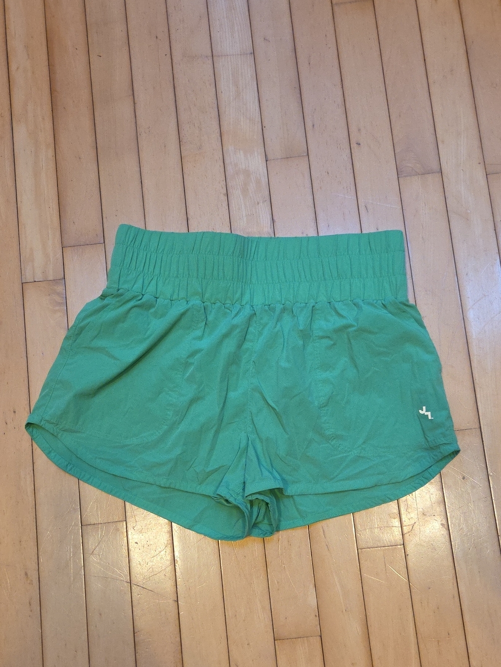 Women's Green High-Waist Athletic Shorts